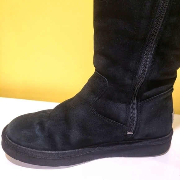 VGUC UGG Suede Sumner Tall Black Side Zipper Size 7 - Picture 4 of 12